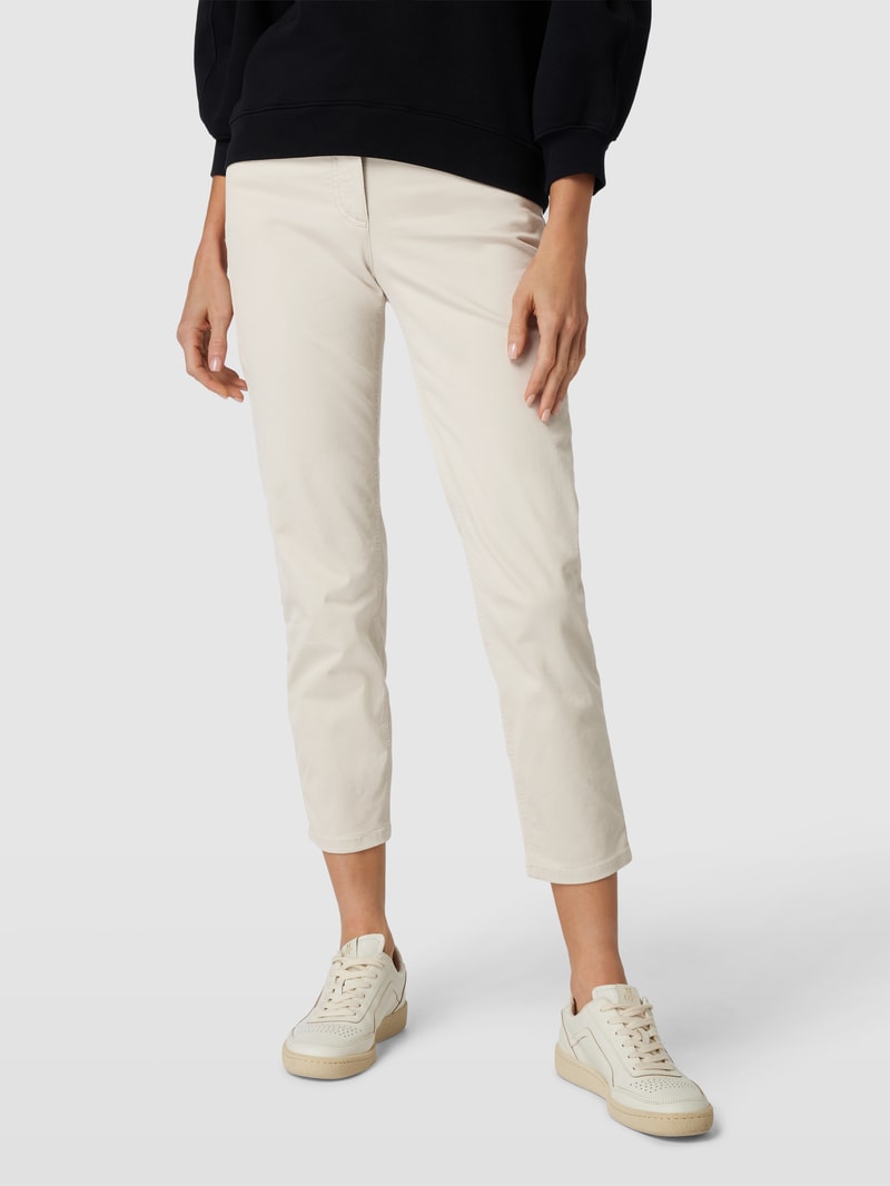 Jeans mit geradem Schnitt in sand