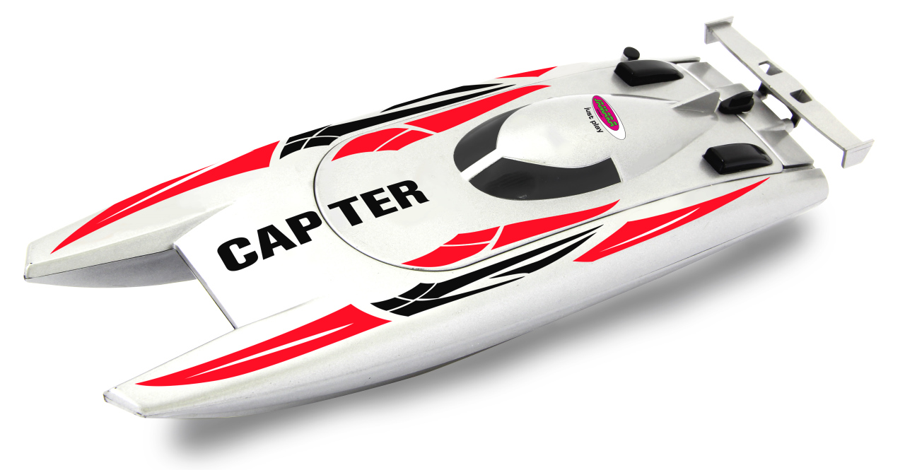 Jamara e.K. Capter Speedboot weiß/rot, LiPo 7,4V 2,4GHz