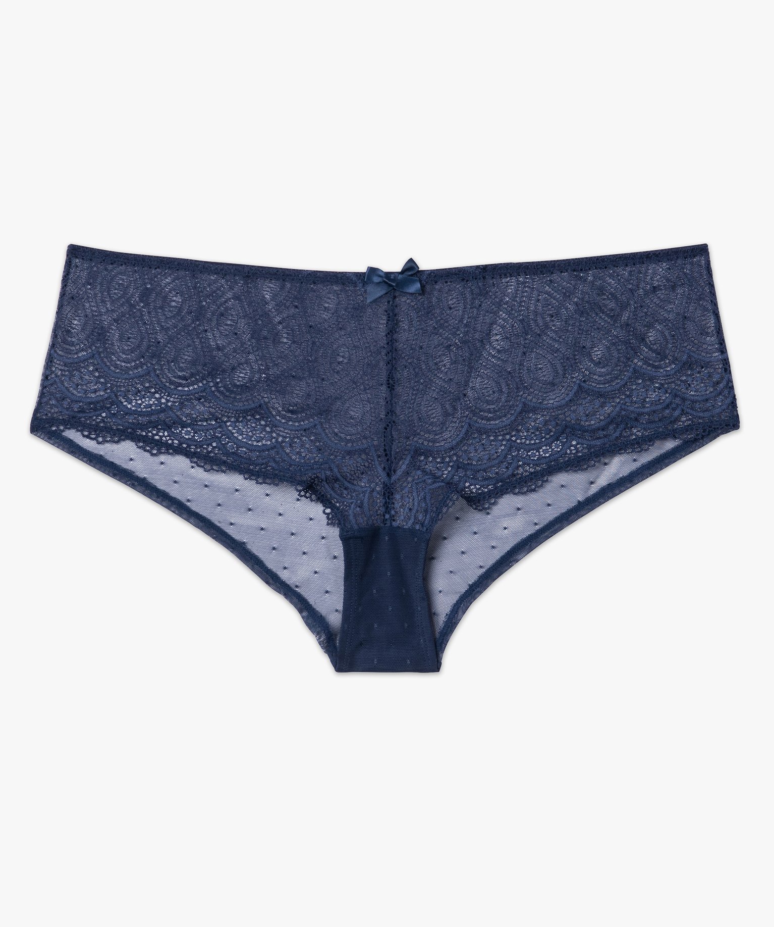 Shorty en dentelle et tulle femme grande taille marine | GEMO