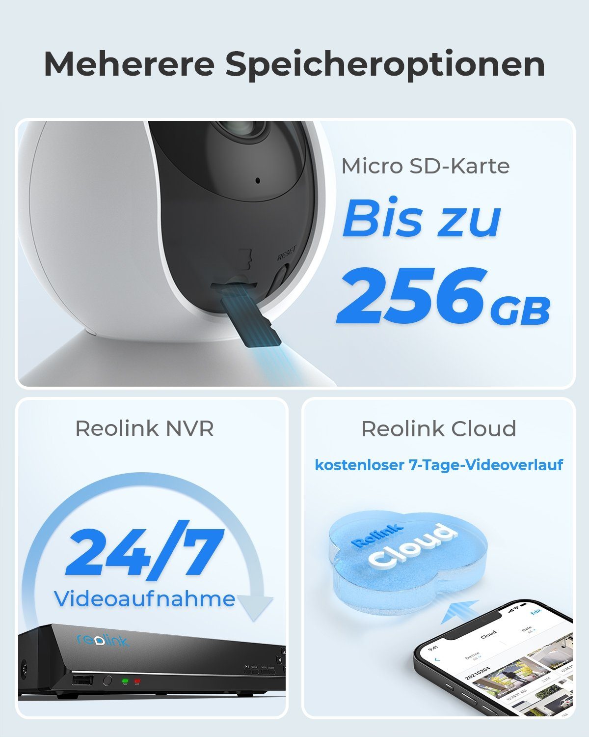Reolink E1 Pro 4MP Indoor 355° Schwenk- / 50° Neigung PT Dualband WLAN IP Überwachungskamera (Innenbereich, 8pcs Infrarot-LED, Automatische Verfolgung, 2-Wege-Audio, Baby Monitor, Personen und Haustiere erkennen)