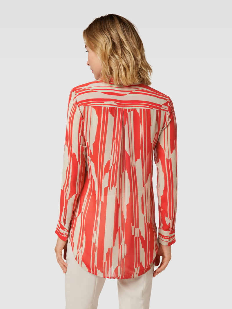 Bluse mit Sportmanschetten in rot
