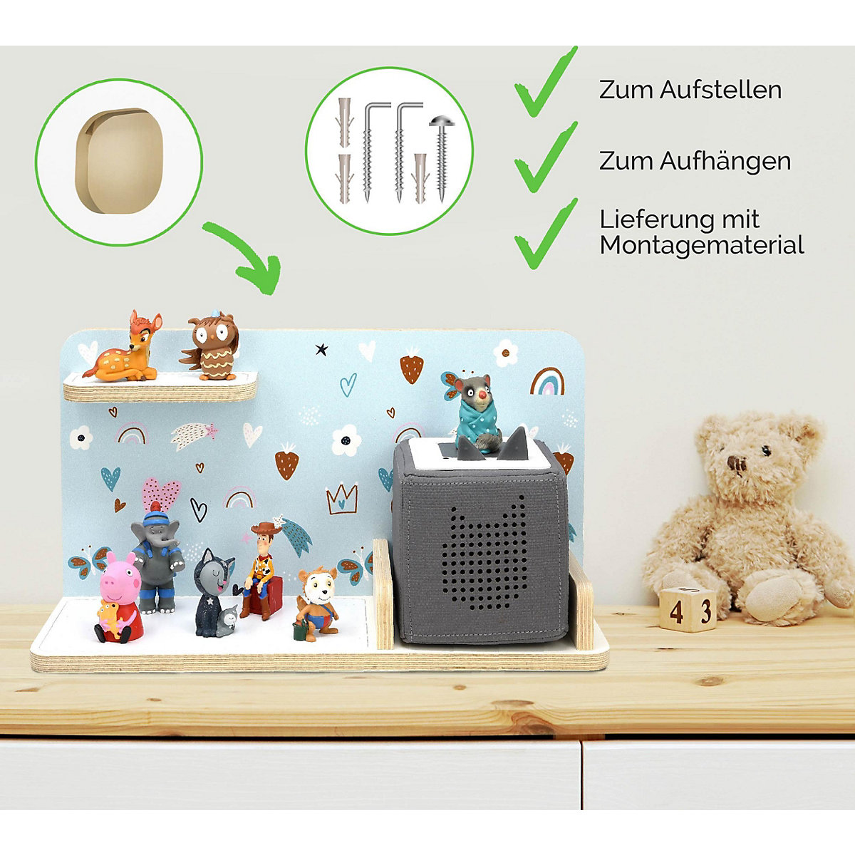 Regal für Musikbox Spring, klein - geeignet für Toniebox