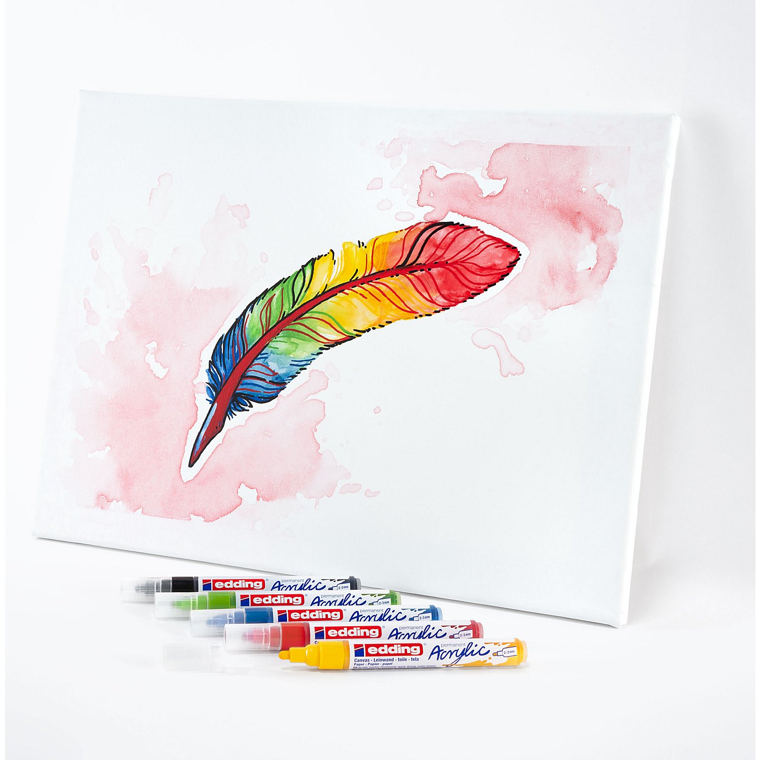 edding Acrylmarker-Set medium, Basic, 5 Stifte