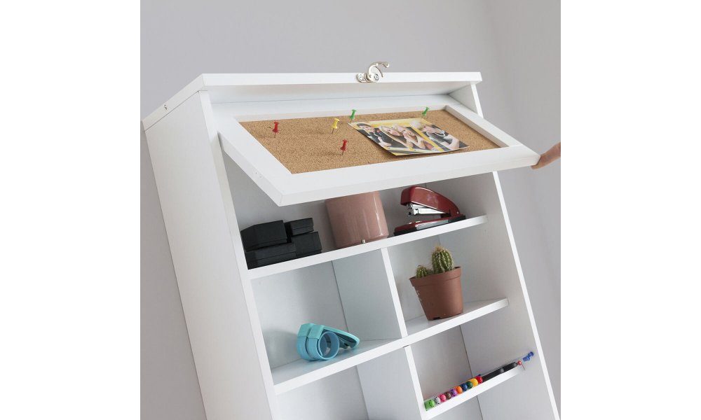 DOTMALL Klapptisch Laptoptisch Wandtisch mit Tafel Wandmontage, Memoboard