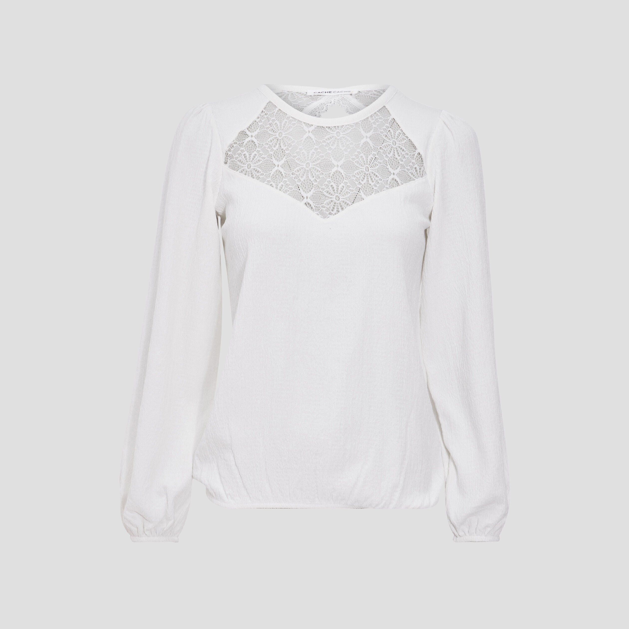 Blouse manches longues ecru femme | Cache Cache