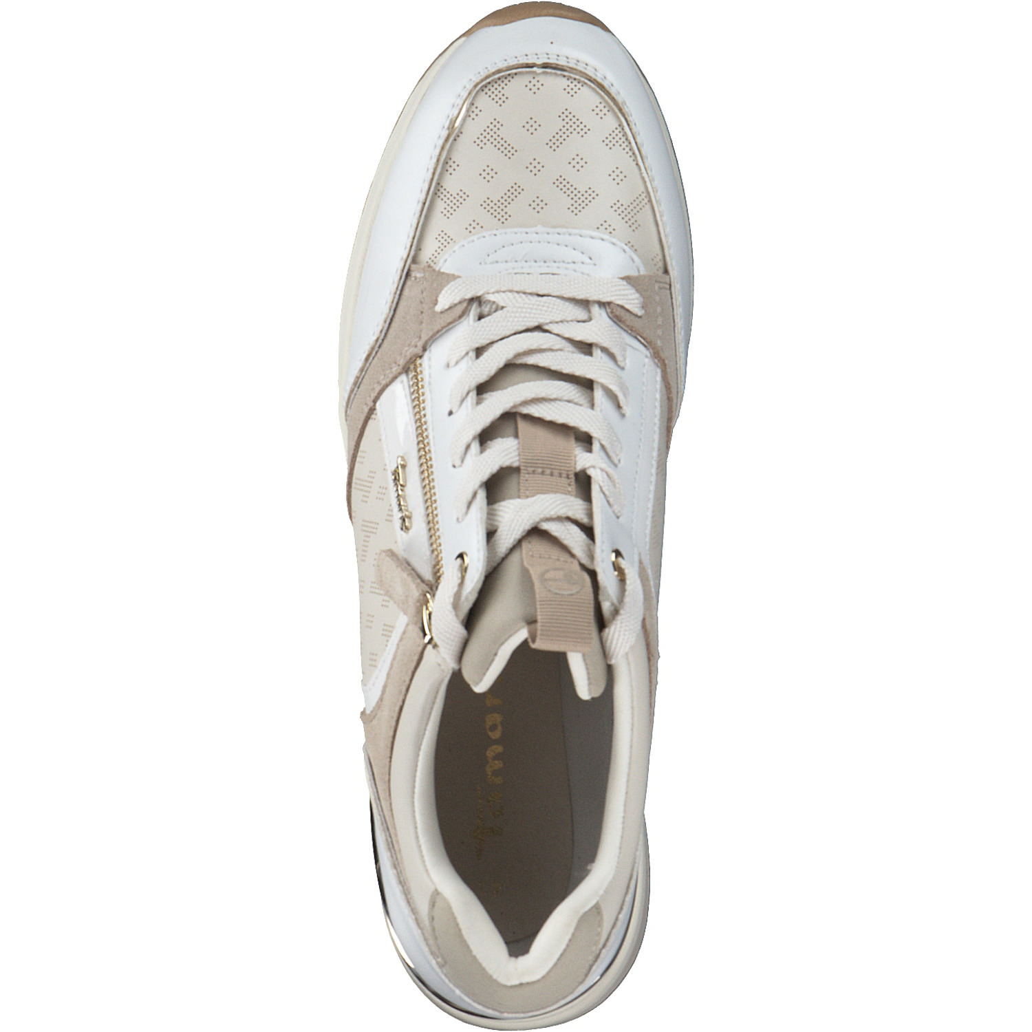 Tamaris 23703, Sneakers Low, Damen, WHITE COMB