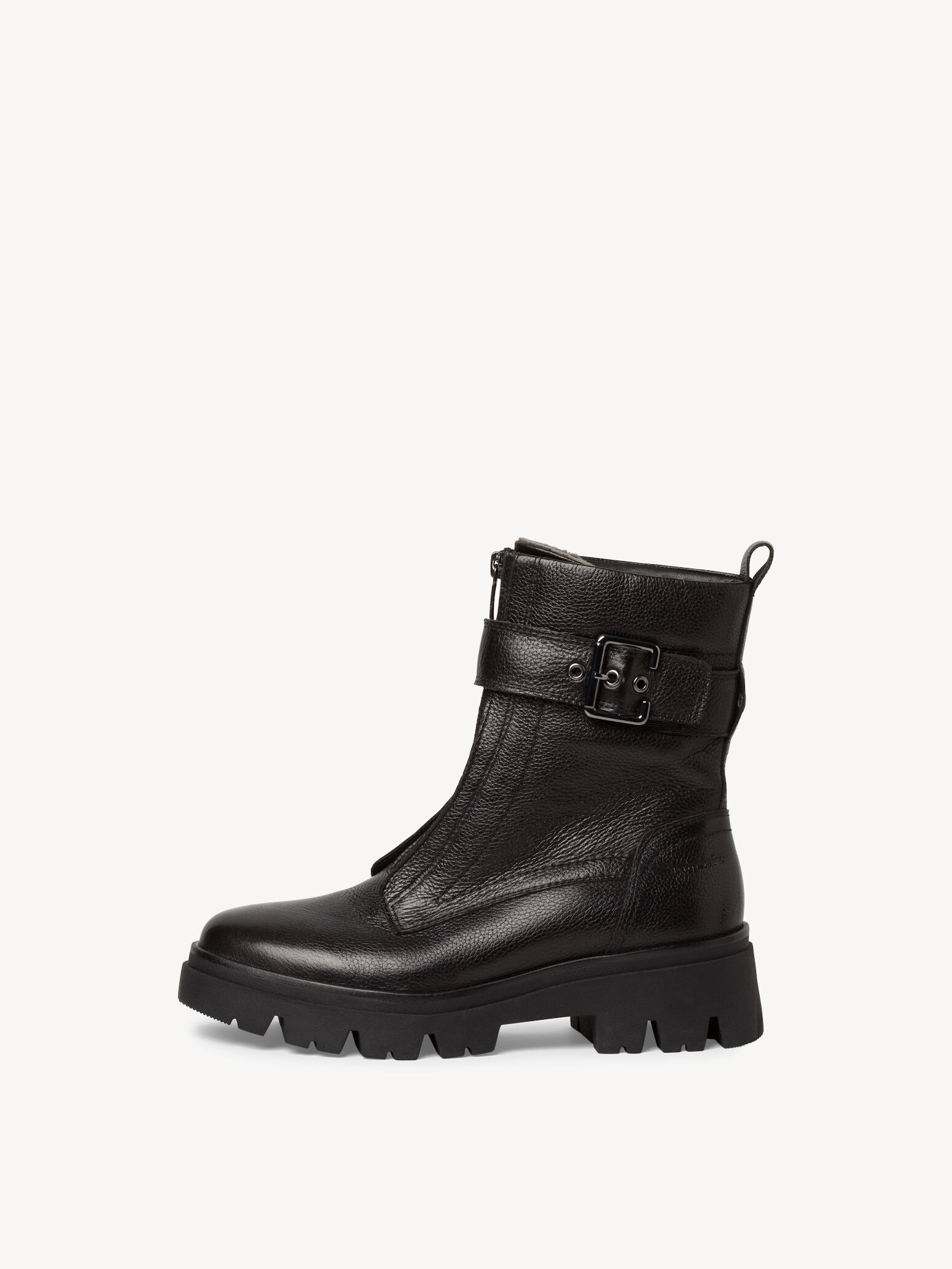 Bottine en cuir - noir