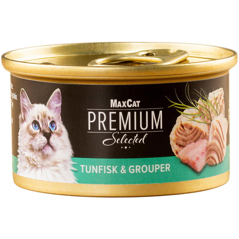 MaxCat Premium Kattemat 85 g Tunfisk & grouper Maxcat