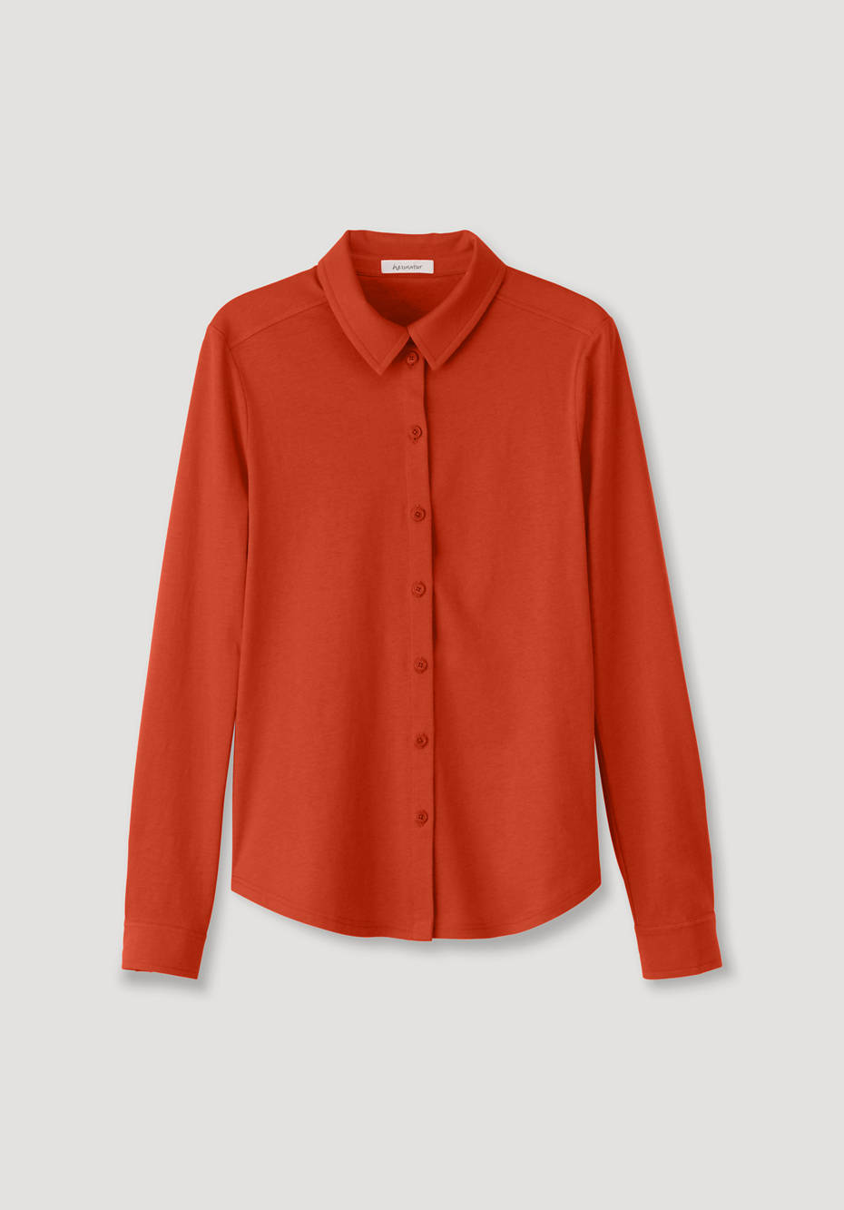 Jersey-Bluse aus Bio-Baumwolle mit Bio-Schurwolle