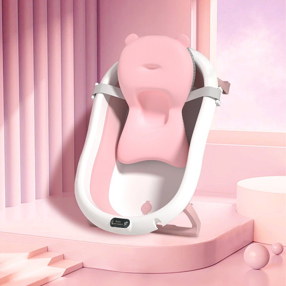 DAKYAM Babybadewanne Badewanne Babywanne faltbar mit verstellbarem Kissen–Matratze