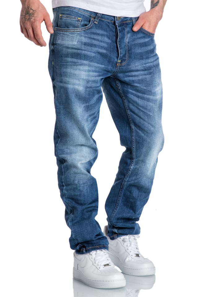 Amaci&Sons Regular Fit Destroyed Jeans KANSAS in Hellblau günstig kaufen