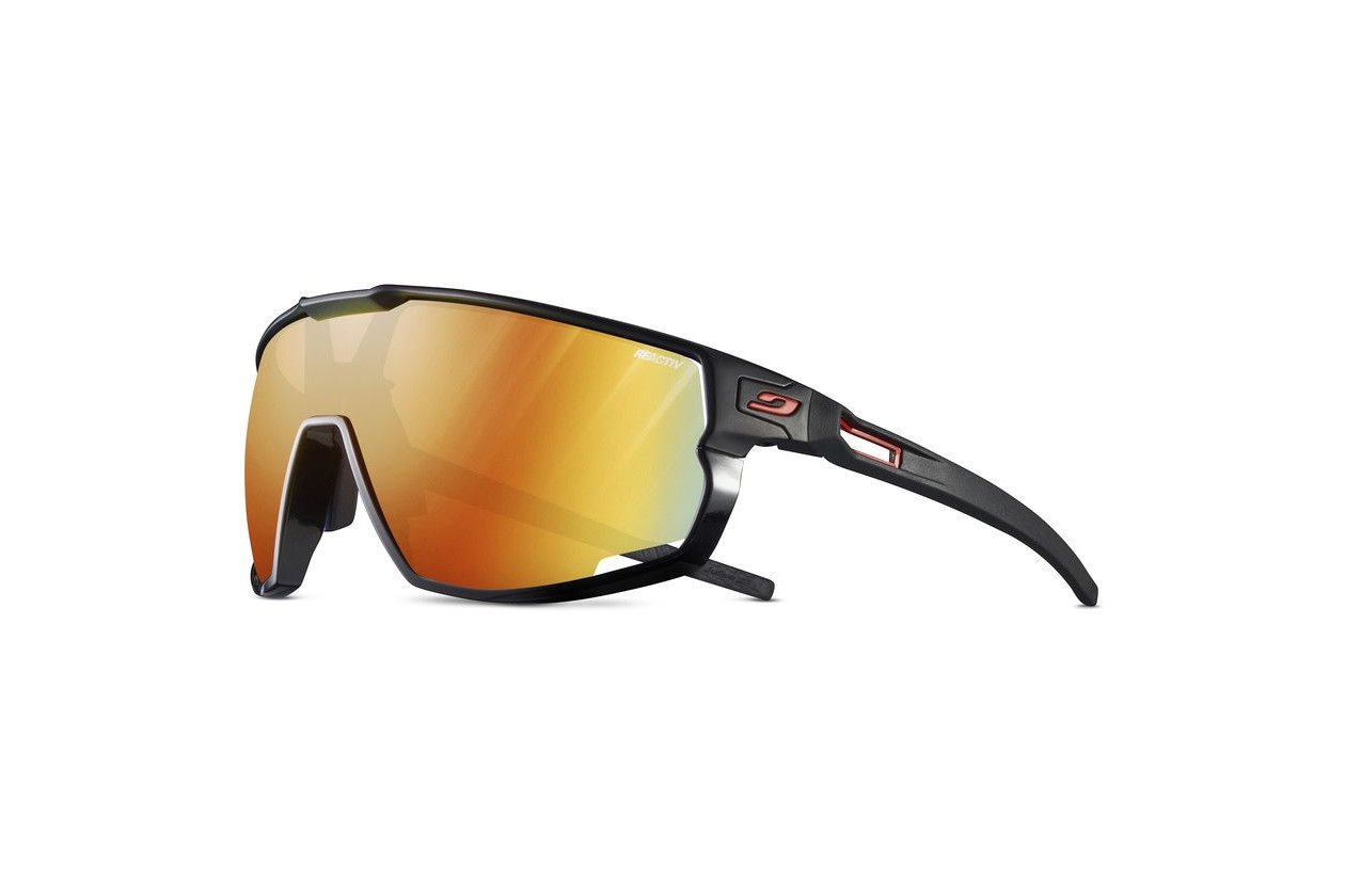 Julbo Rush Matt Schw / Glu00e4nzend Schw - Multilayer Rot