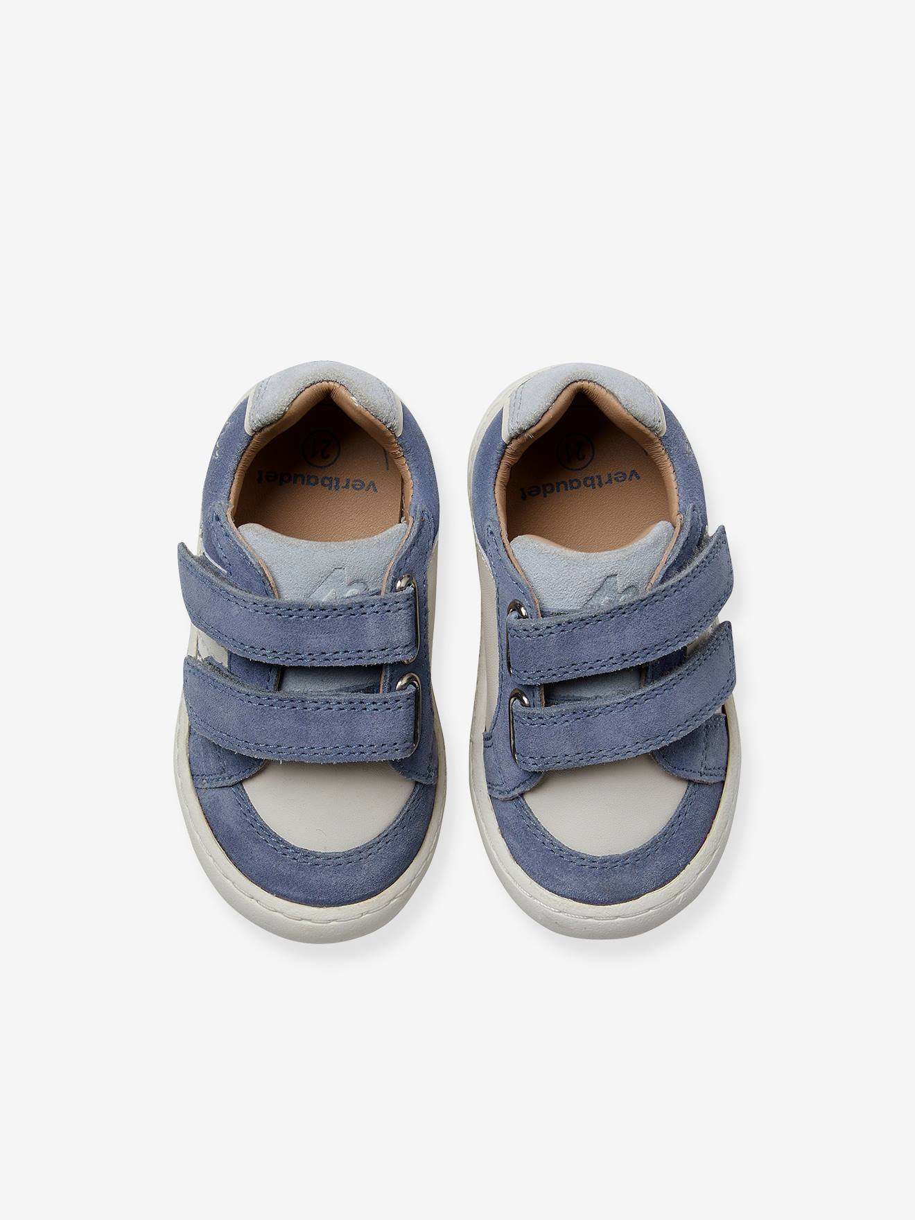 Vertbaudet Baby Klett-Sneakers mit Stern - wollweiß