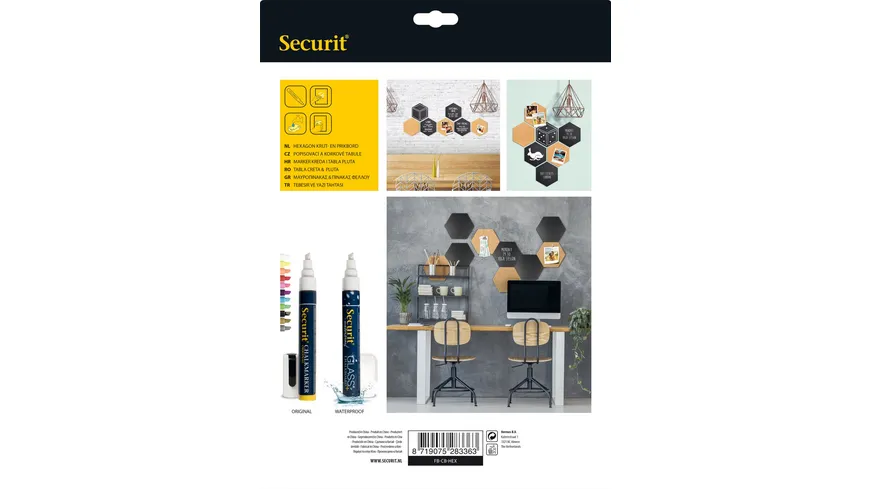 Securit Hexagon Wandtafeln