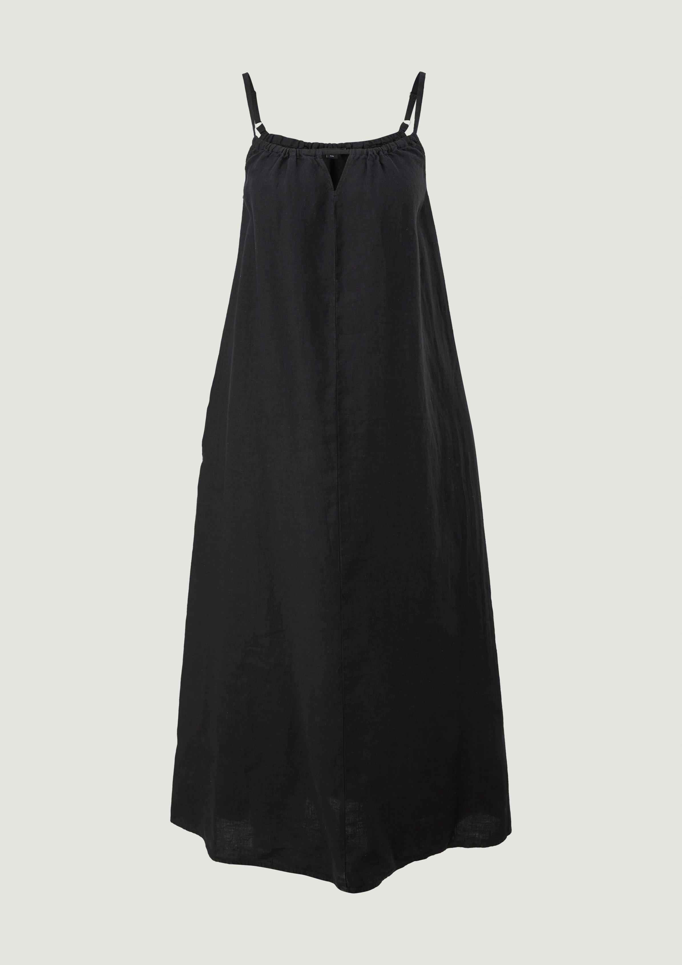Kleid aus Leinen - schwarz