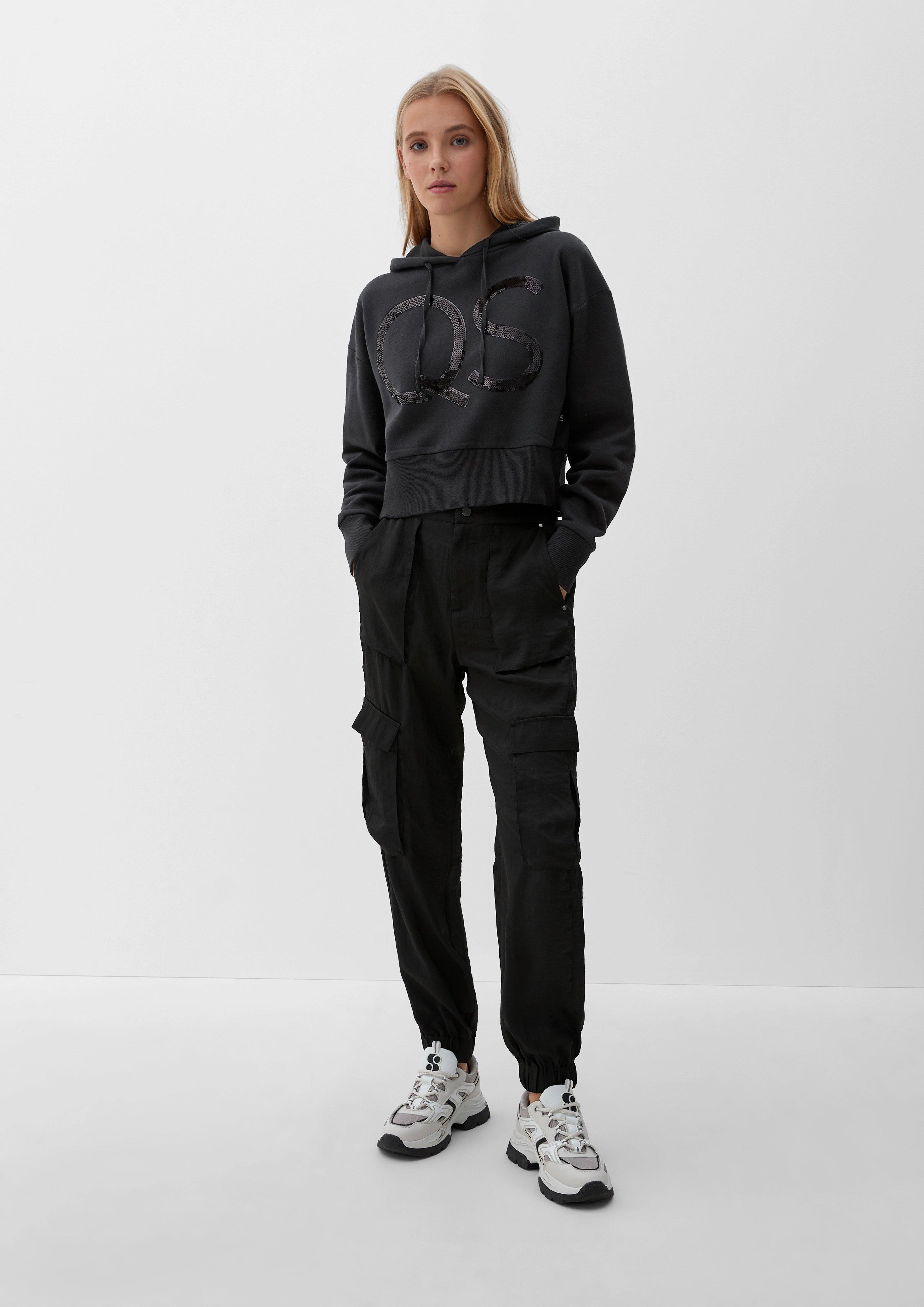 Kapuzenpullover mit Pailletten-Logo  2119175-9999