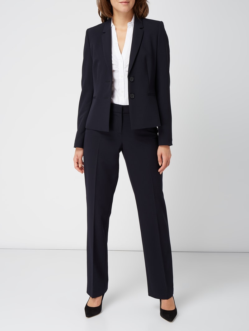 Blazer mit Paspeltaschen in marineblau