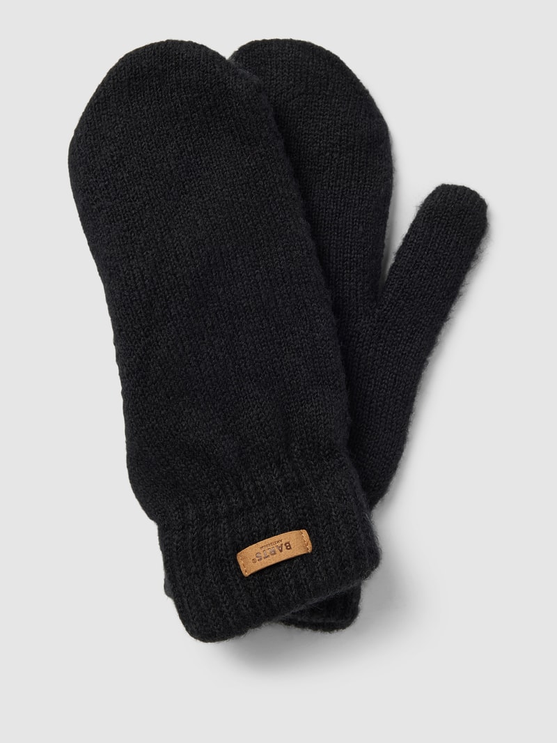 Handschuhe mit Label-Detail Modell 'Witzia' in schwarz