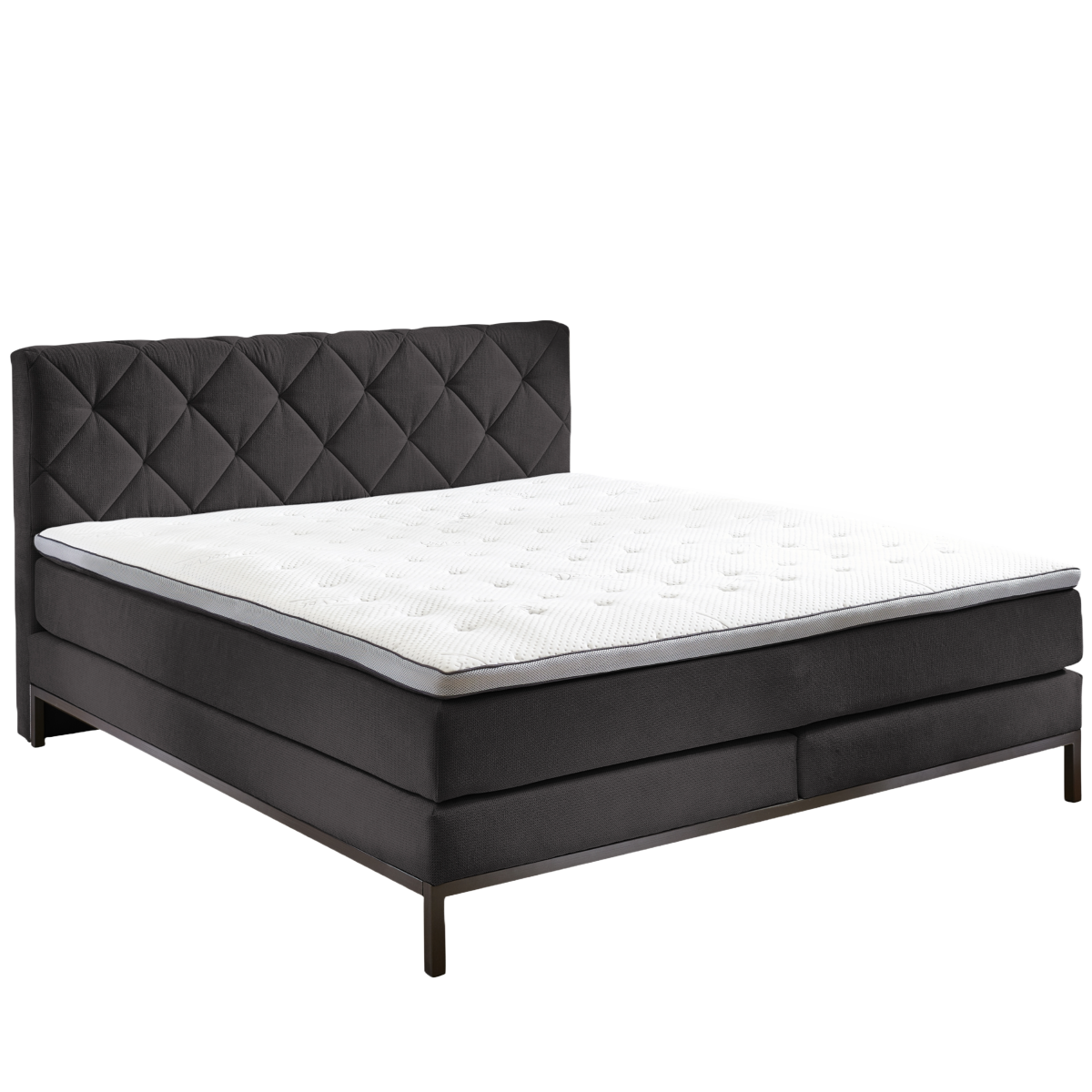Sun Garden Boxspringbett Rockaway Anthrazit 140 x 200 cm