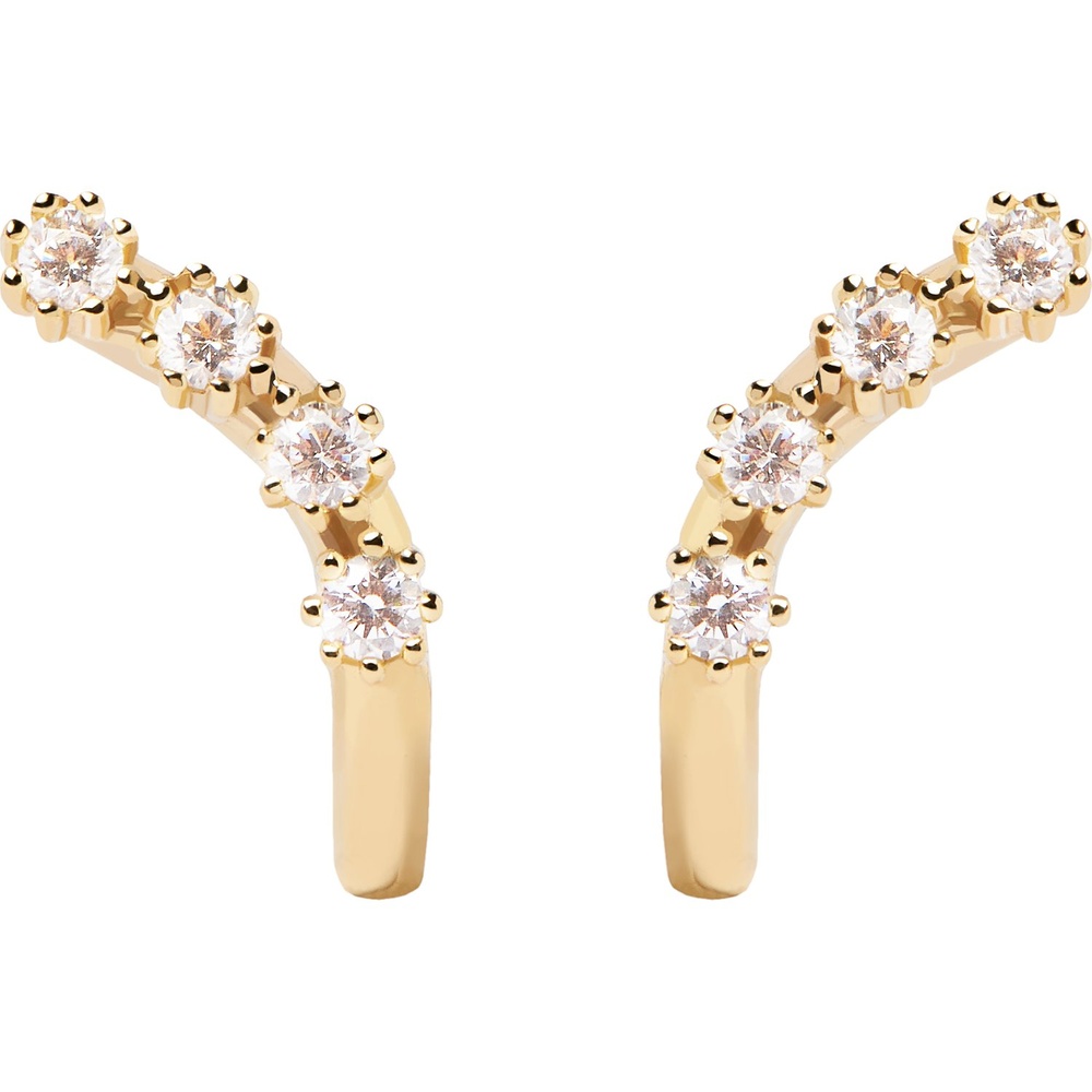 P D Paola Boucles d'oreilles à fermoir à poussette 925 Argent Boucles d'oreilles