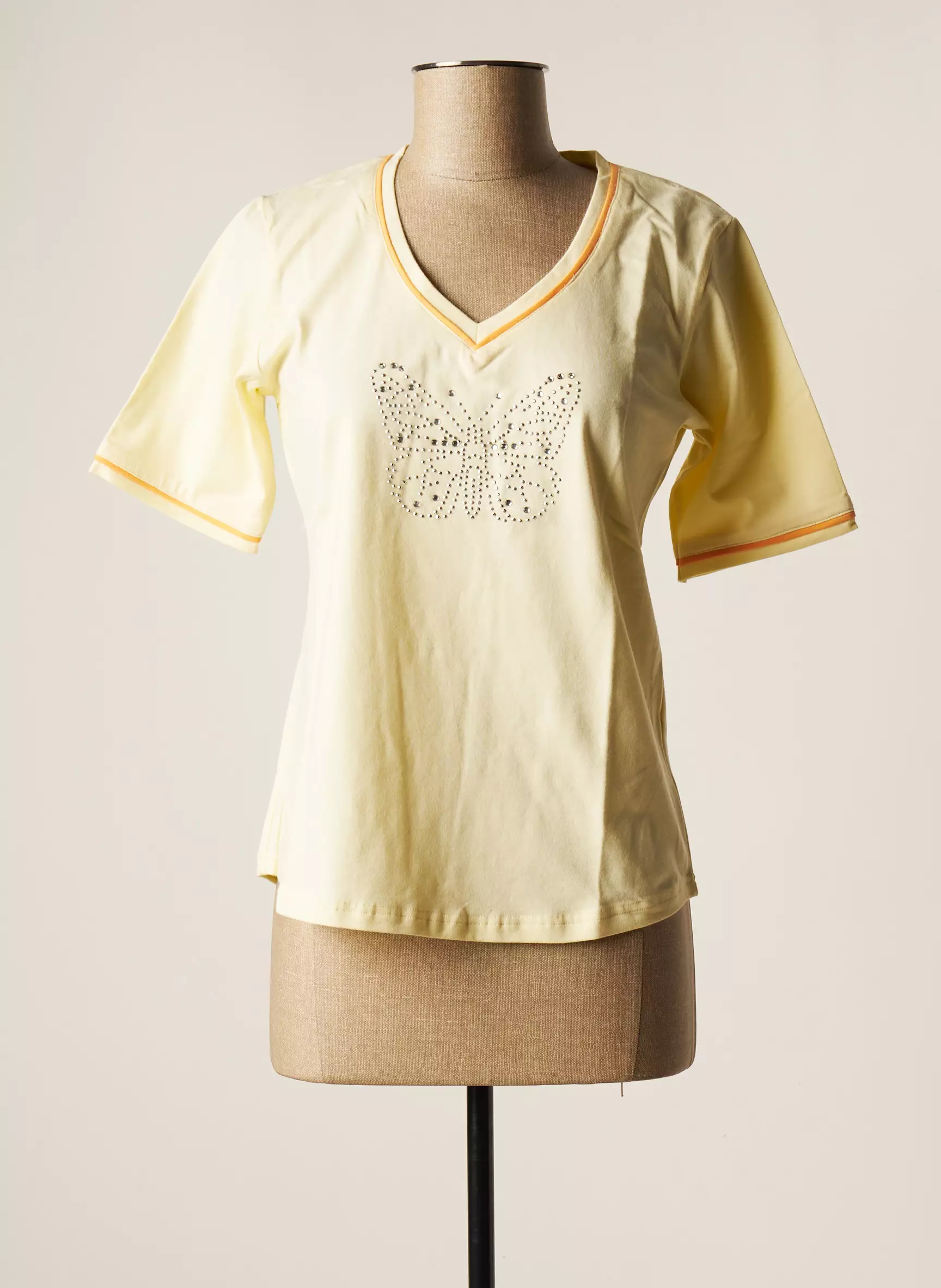 Cloud S Tshirts Femme couleur jaune