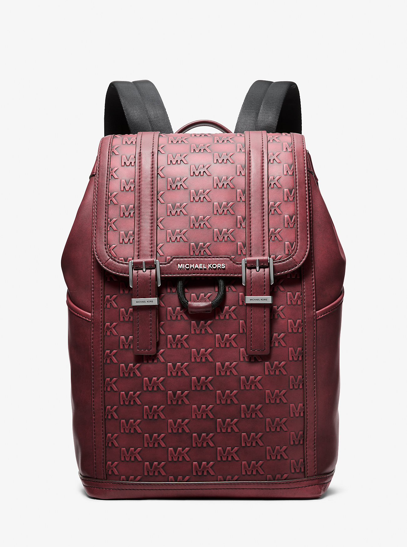 Colby Medium Logo Preget Brunert Skinnryggsekk – OXBLOOD