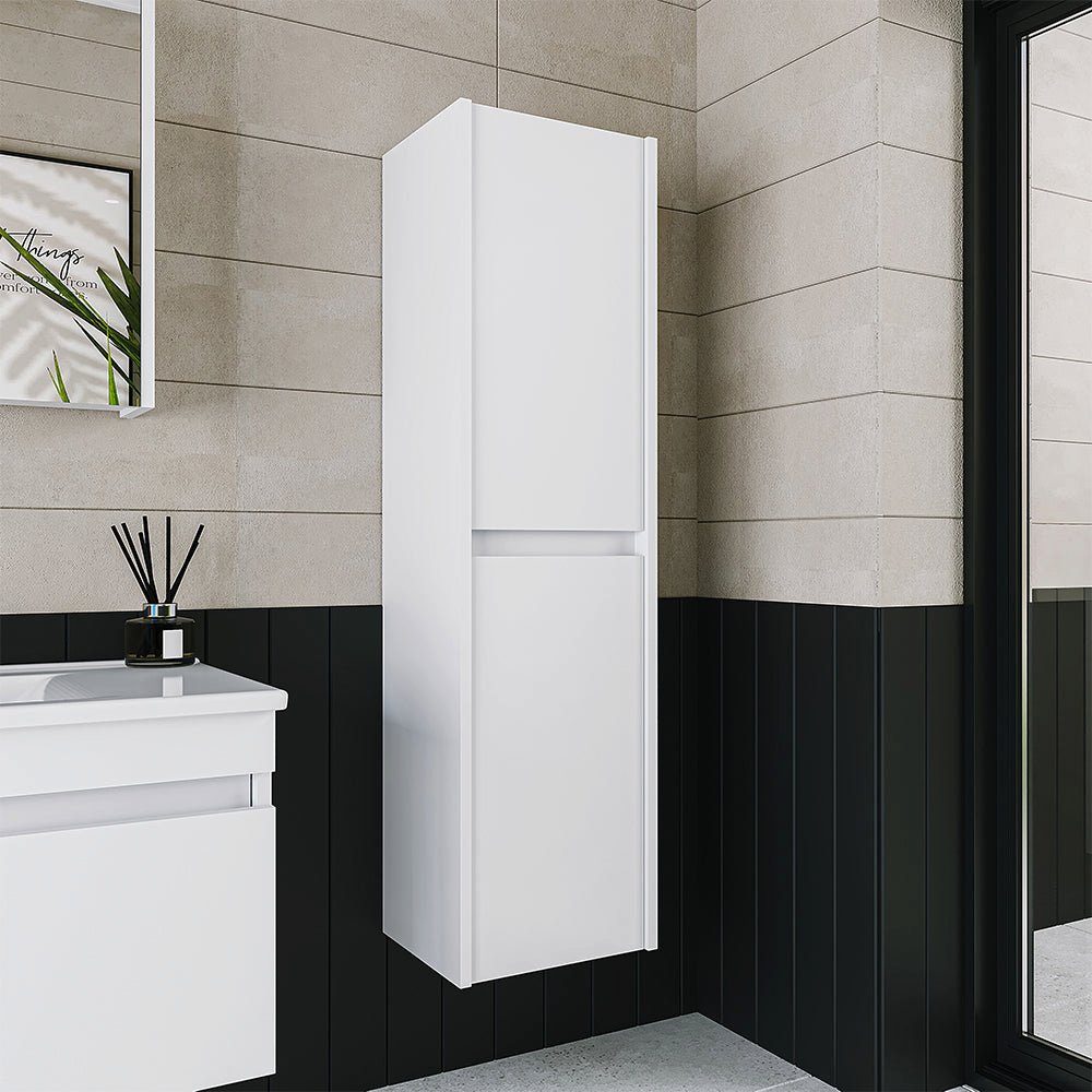 Roomart Badmöbel-Set, (Roomart, Badezimmermöbel, Hochschrank Badregal, in 5 Farben Badschrank)