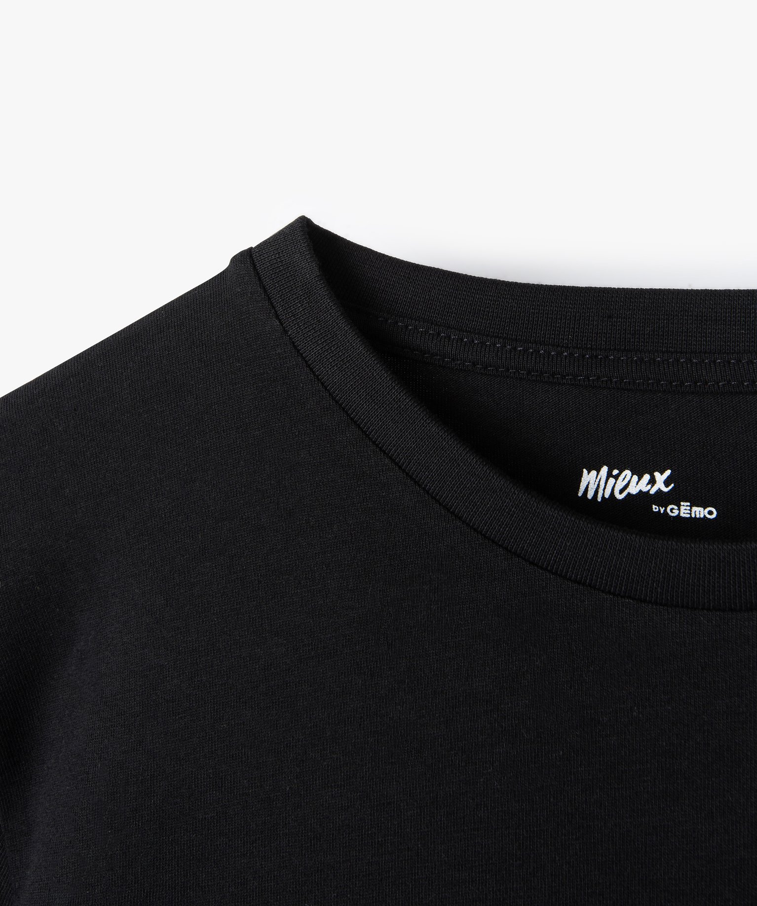 Tee-shirt à manches courtes uni Garçon noir | GEMO