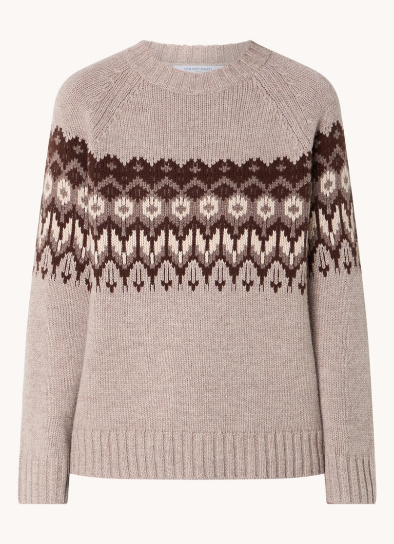 Pulover gros din lână cu model tricotat, creat de Gerard Darel Janina.