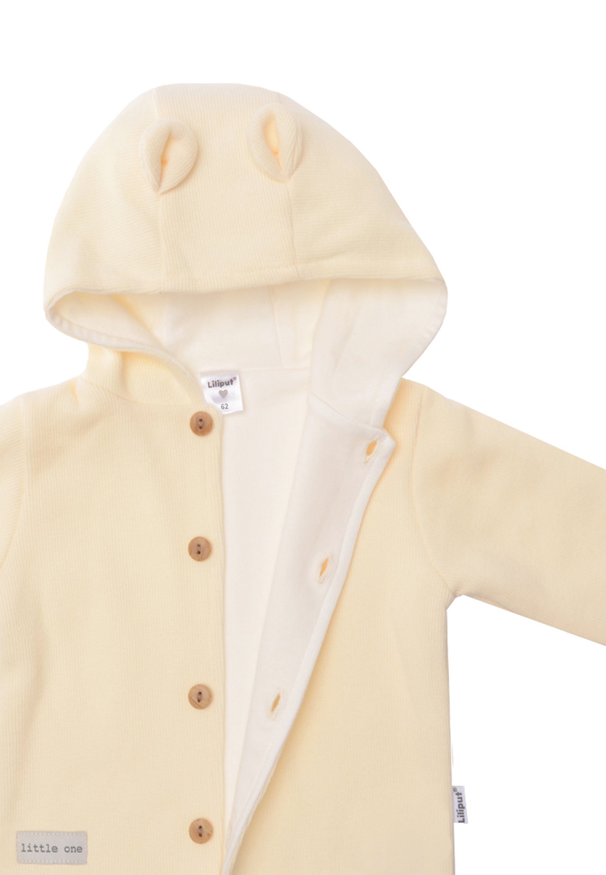 Liliput Sweatjacke aus weichem Rippstrick mit Kapuze und Bärchenohren