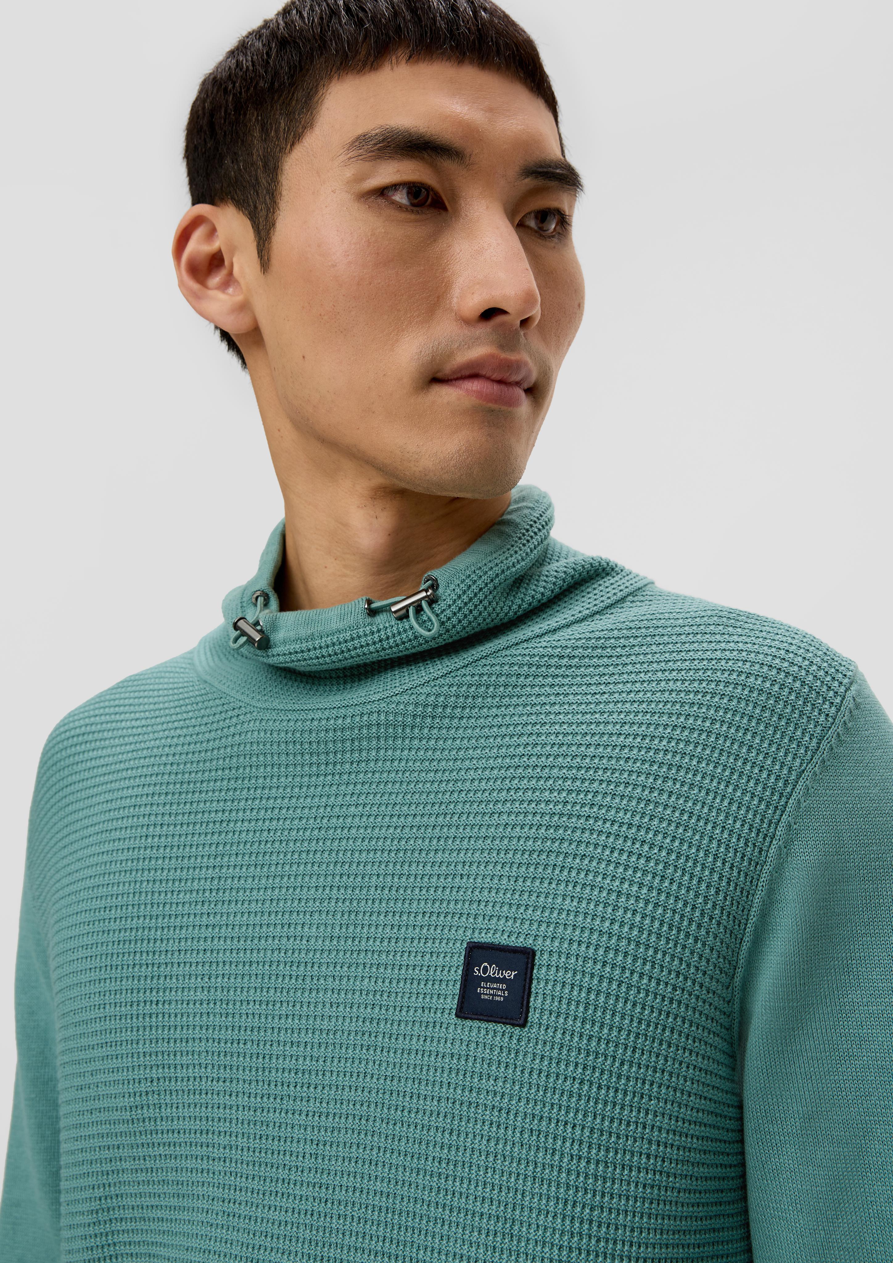 Strickpullover mit Jersey-Ärmeln  2137428-6557