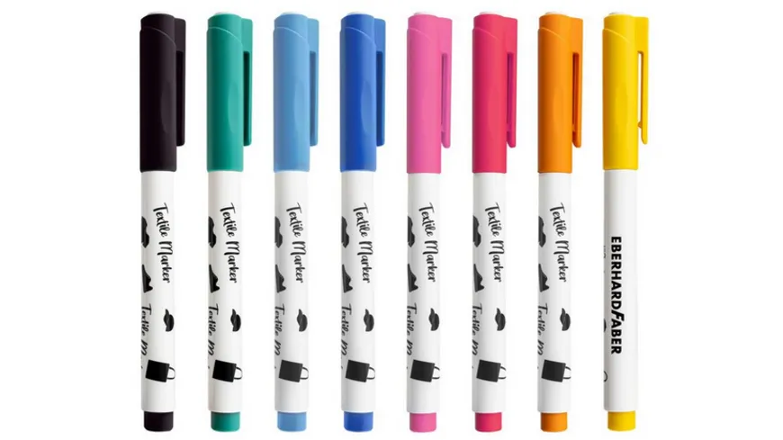 EBERHARD FABER Wäschemarker Textilstifte 8er Etui inkl. Schablonen