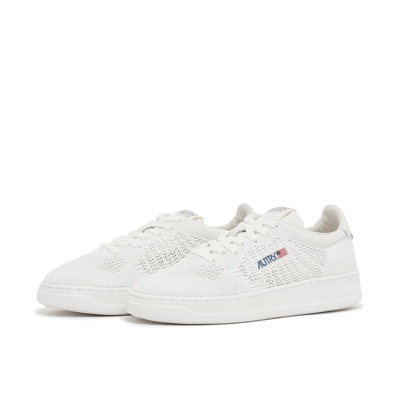 Autry Wmns Medalist Easeknit Knit/Leat all white