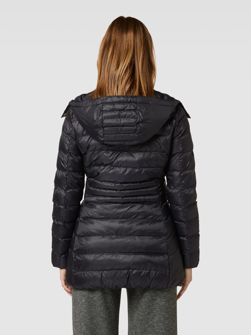 Steppjacke mit Logo-Print in schwarz