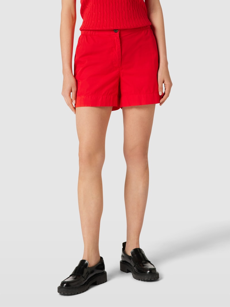 Shorts mit elastischem Bund in hellrot
