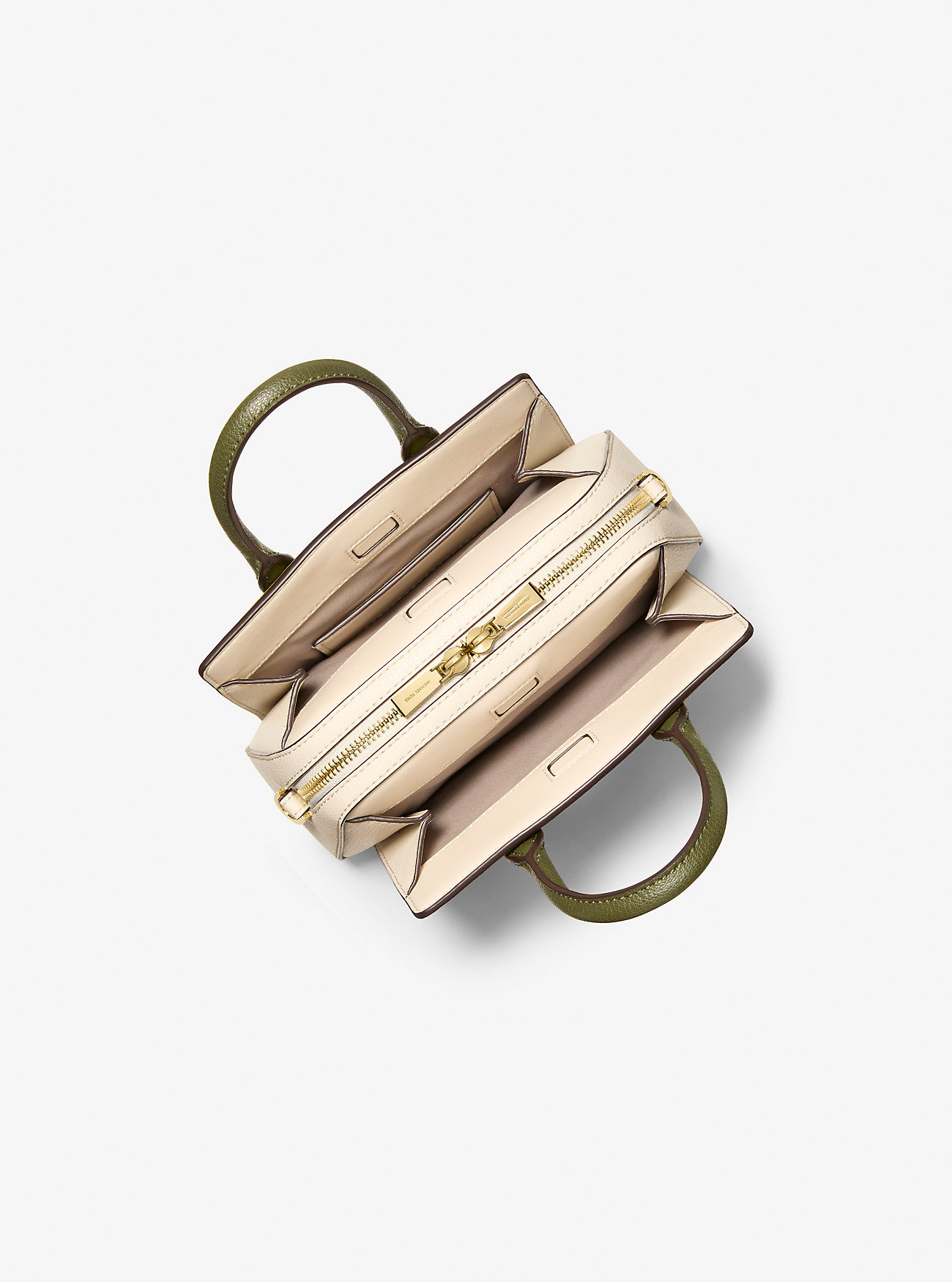 Laila ekstra liten crossbody-veske i skinn med stein – PSTACHIO MLT
