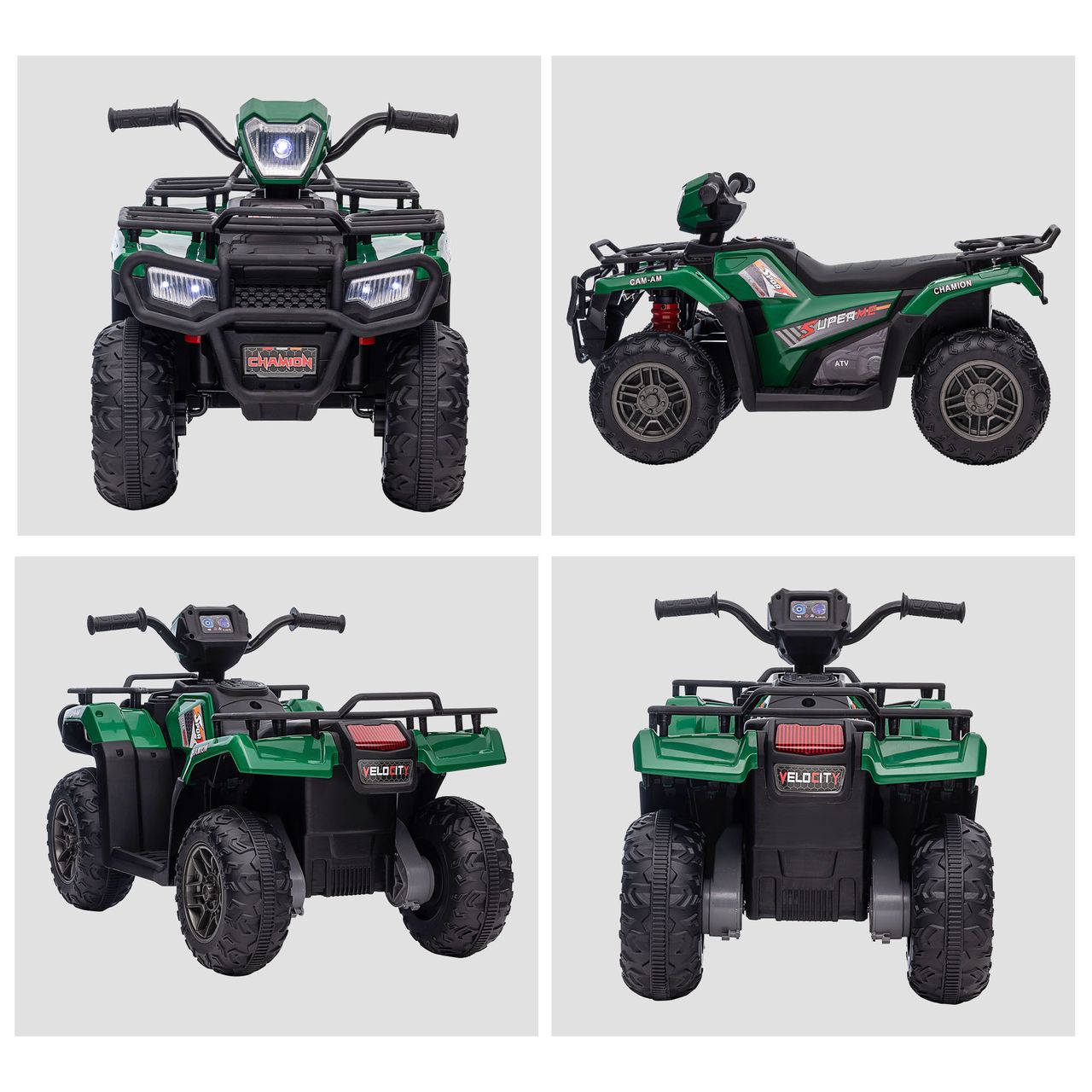 HOMCOM Elektro Kinderquad, Elektroauto, Elektro-Quad, Kinderfahrzeug, Grün