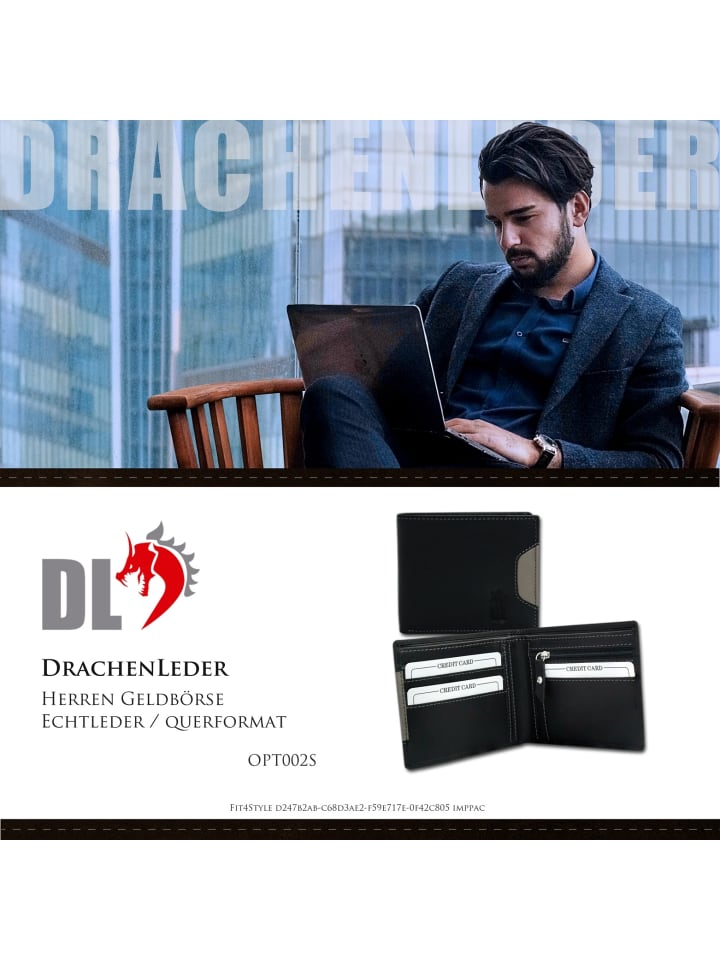 DrachenLeder Portemonnaie Leder Herren Geldbörse Serie Ben günstig kaufen onesize