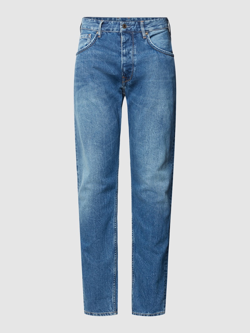 Jeans mit Label-Patch Modell 'CALLEN' in jeans