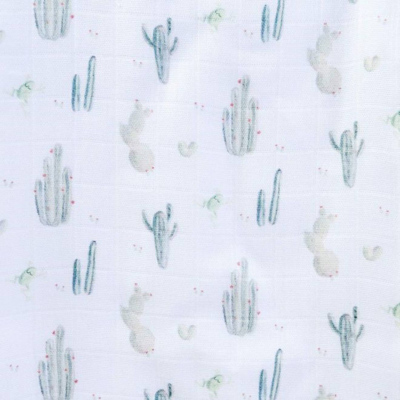 Lot de 3 langes en coton bio* Cactus vert