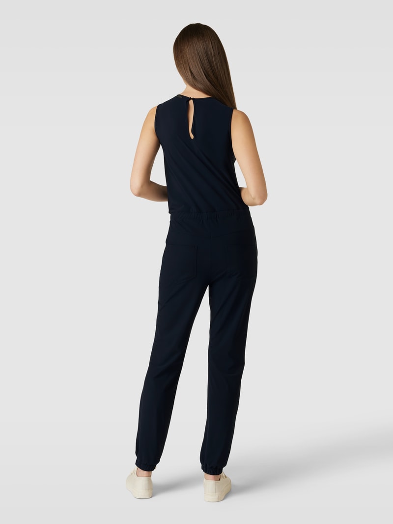 Jumpsuit mit Rundhalsausschnitt Modell 'Ecetera' in marineblau