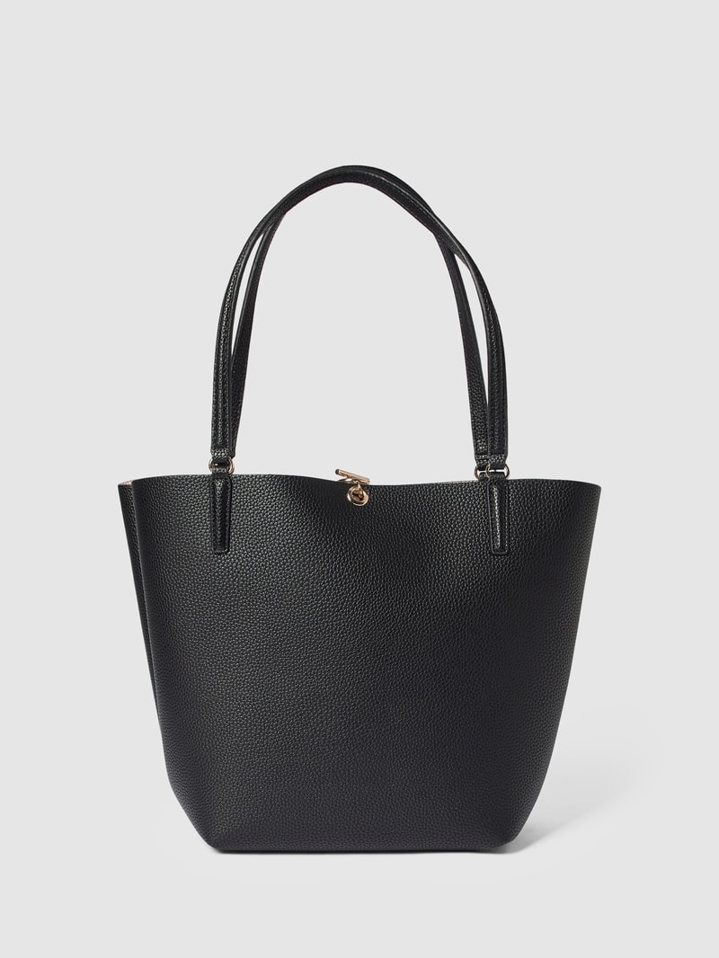 Tote Bag mit Allover-Muster Modell 'ALBY' in schwarz