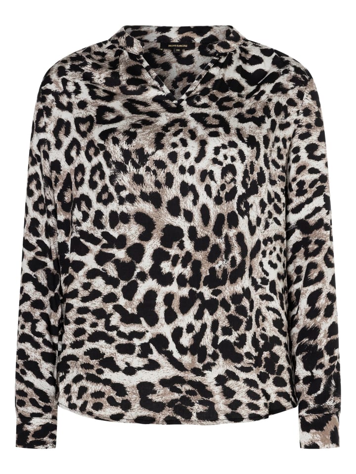 More & More Leoprintbluse in schwarz günstig kaufen
