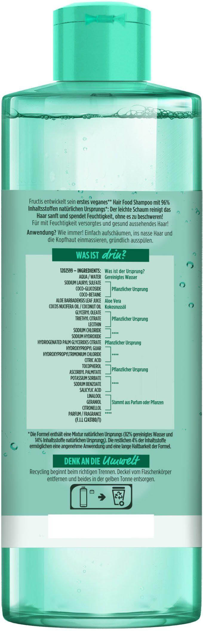 GARNIER Haarshampoo Fructis Aloe Vera Hair Food Shampoo