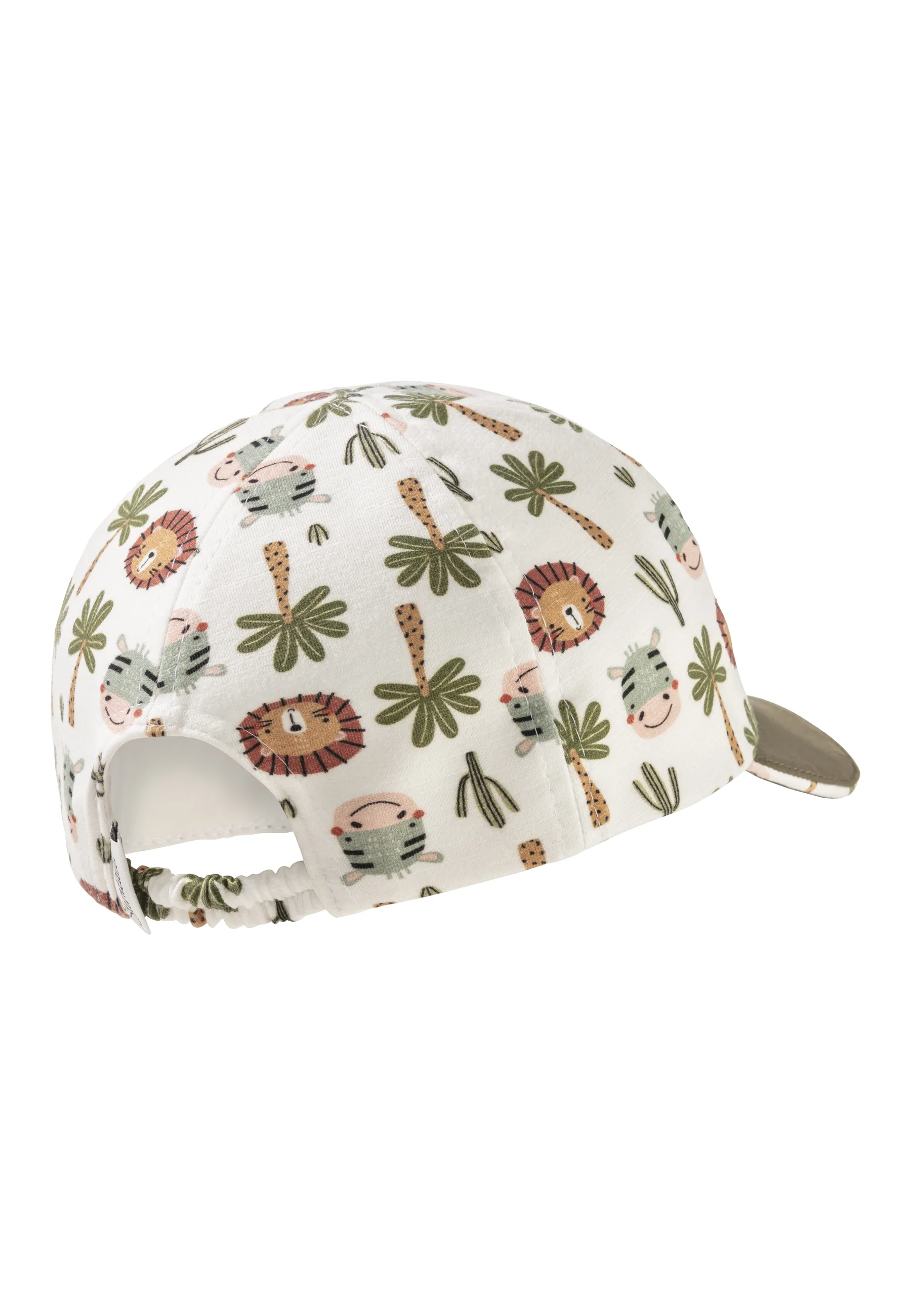 Baseballcap bedruckt mit Safari-Tieren in ecru