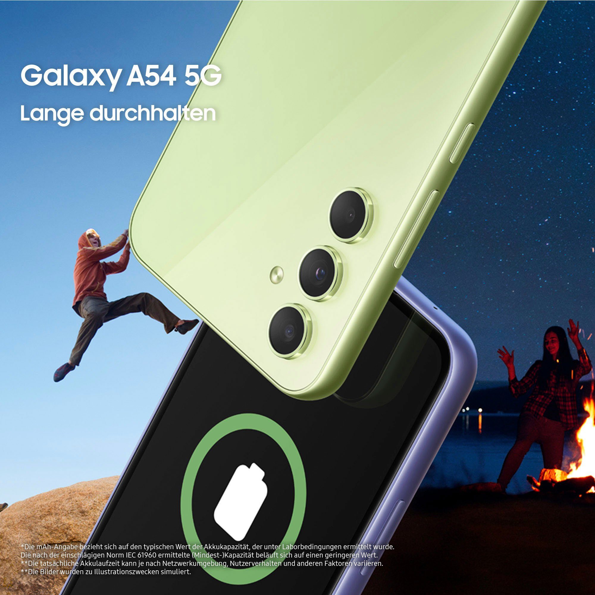 Samsung Galaxy A54 5G 128GB Smartphone (16,31 cm/6,4 Zoll, 128 GB Speicherplatz, 50 MP Kamera)