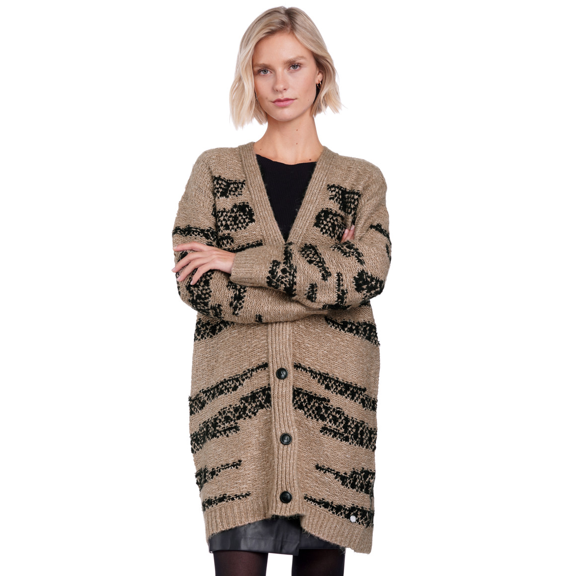 Damen Strickjacke mit Wollanteil
