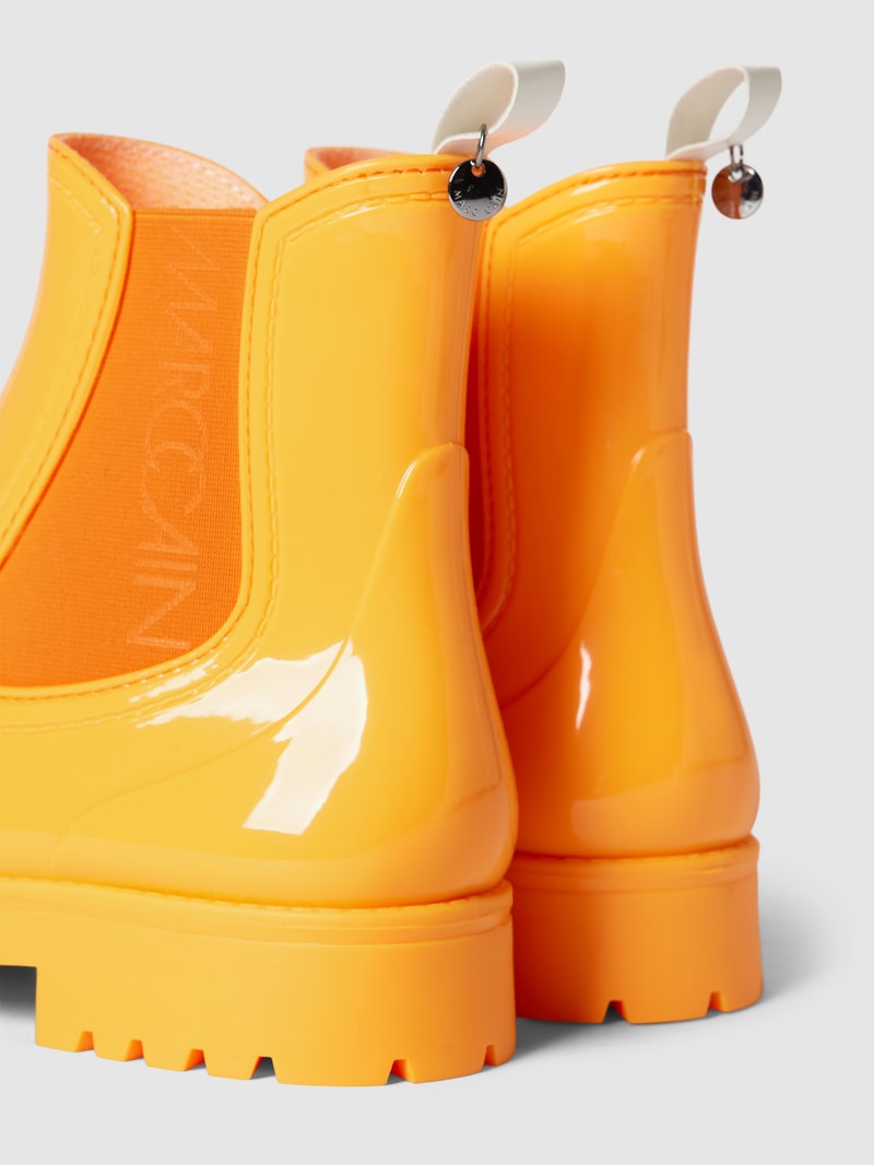 Chelsea Boots mit Label-Detail in orange