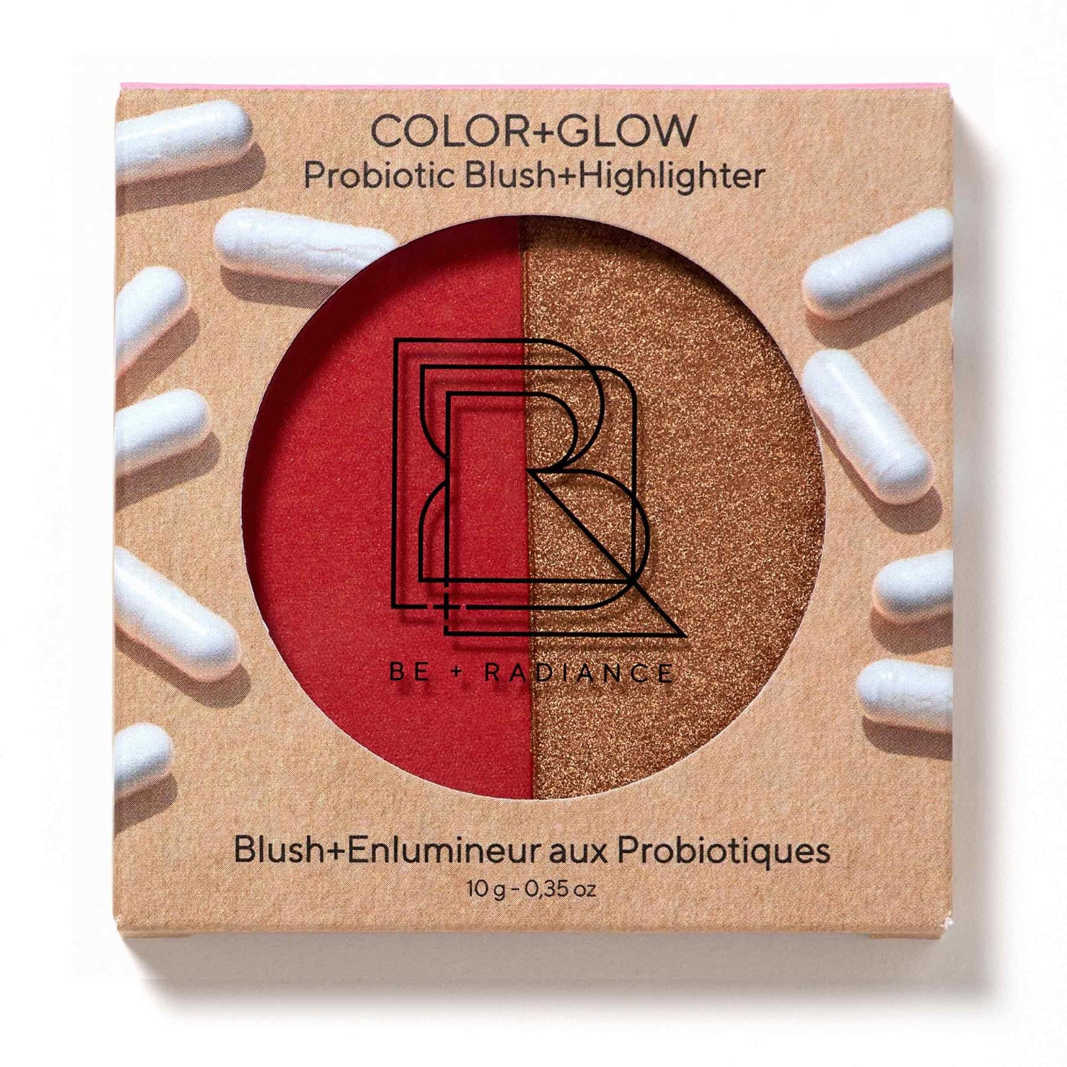 BE + Radiance COLOR+GLOW Blush+Highlighter med probiotika nr. 02