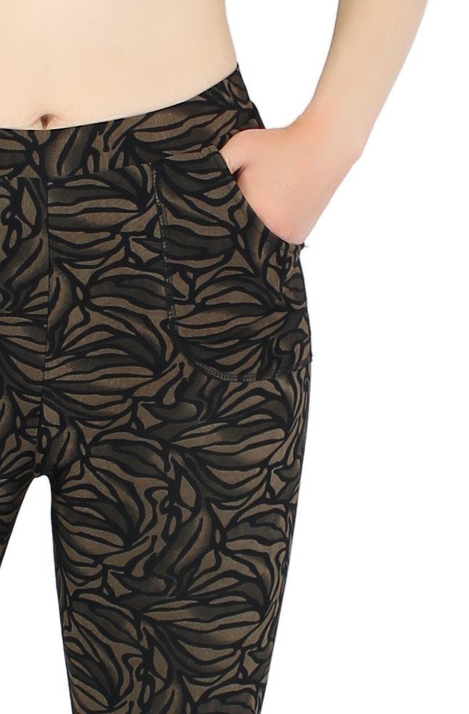 dy_mode Thermohose Gefütterte Thermo Hose Damen Thermo Leggings mit Innen-Fleece mit elastischem Bund